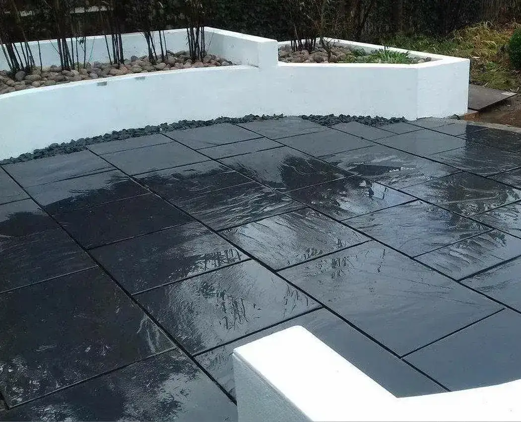 Black Slate Paving China Slate Midnight Slabs 600x600 From £28.99/m2 - Image 3