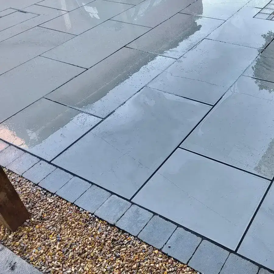 Kandla Grey Smooth Indian Sandstone Paving Sawn & Honed 900x600 From £27.39/m2 - Image 4