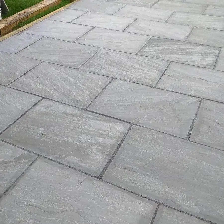 Kandla Grey Indian Sandstone Paving Slabs 900x600 22mm Cal. From £23.86/m2 - Image 6