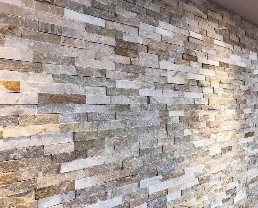Oyster Quartz Split Face Tiles Cladding 550x150 From £29.69/m2 - Image 3