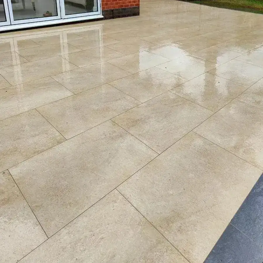 Hammerstone Beige Porcelain Paving Slabs 900x600x20 From £21.38/m2 - Image 4