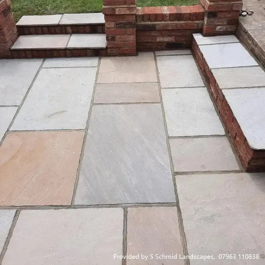 Raj Blend Indian Sandstone Paving 560 Series 5 Sizes 22mm Cal. From £19.63/m2 - Image 3
