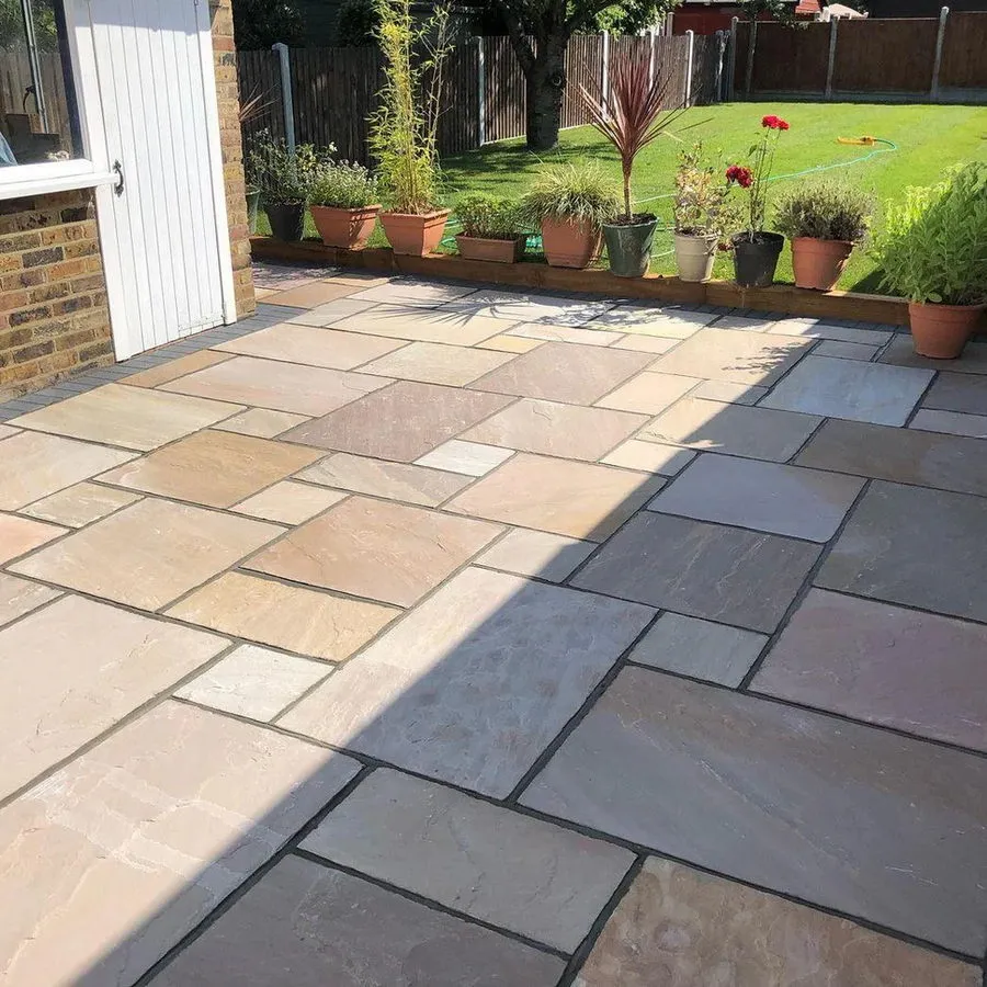 Raj Green Indian Sandstone Paving Patio Packs 22mm Cal. From £21.92/m2 - Image 3