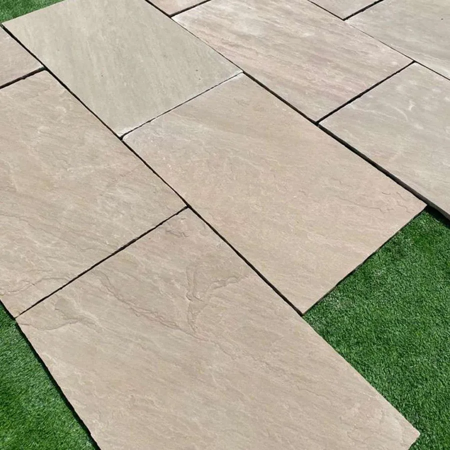 Raj Green Indian Sandstone Paving 900x600 22mm Cal. From £23.89/m2 - Image 4