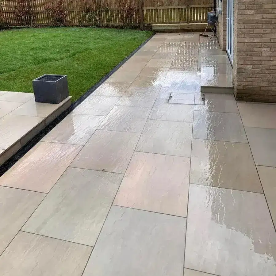 Raj Green Porcelain Paving Slabs 900x600x20 From £21.07/m2 - Image 3