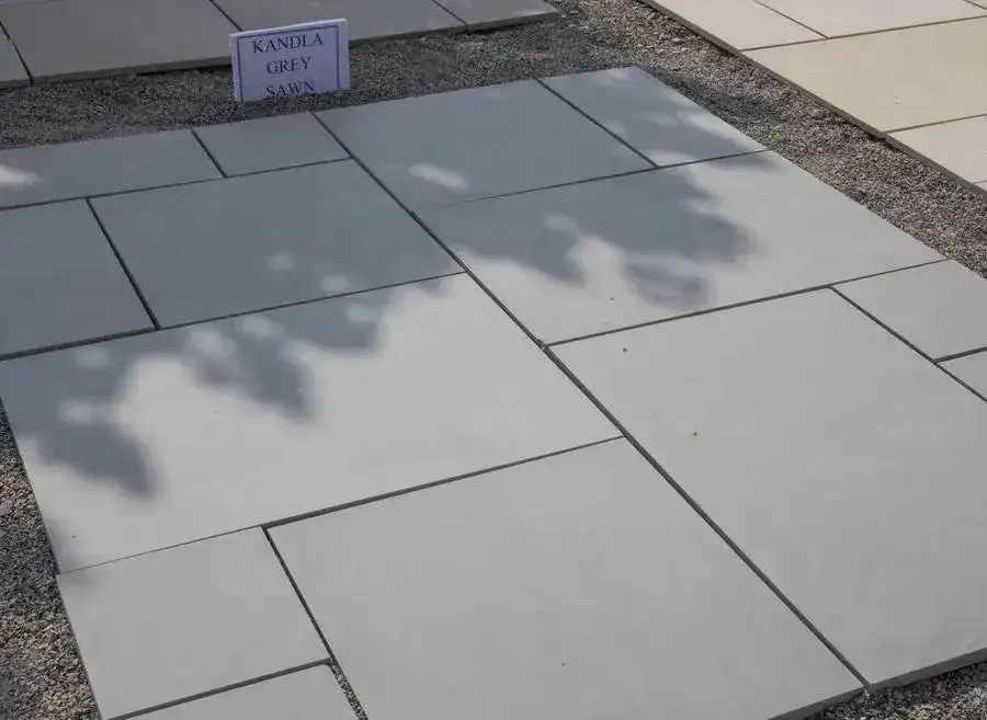 Smooth Indian Sandstone Paving Kandla Grey Sawn & Honed 600x600 From £26.60/m2 - Image 3