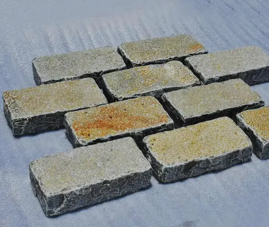 Tandur Yellow Limestone Cobbles & Setts Tumbled 200x100x50 From £51.88/m2 - Image 5